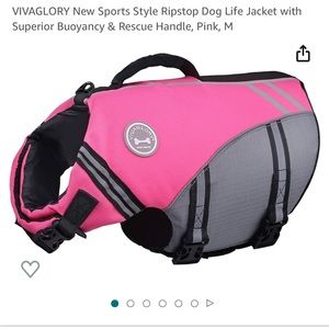 Vivaglory Pet Life Jacket in Pink - Size Medium - 22-25 inch - NEW